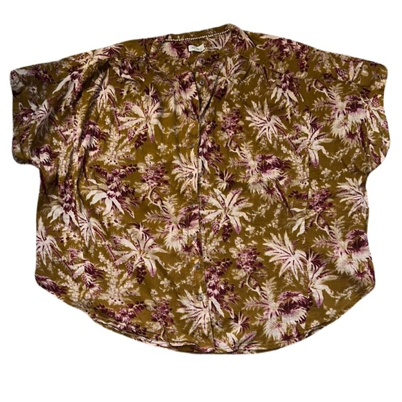 Pilcro Tops - Anthropologie Pilcro Plus Size Floral Print Women's Loose Fit  Top Size 1X